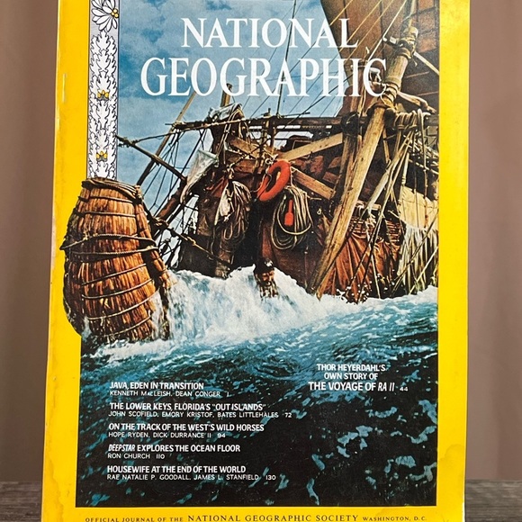 National Geographic Nautical Adventure January 1971 The Voyage of RA II - Picture 3 of 5